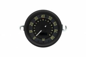115mm 0-80 MPH Black Dial and Black Bezel Speedometer for Type 1