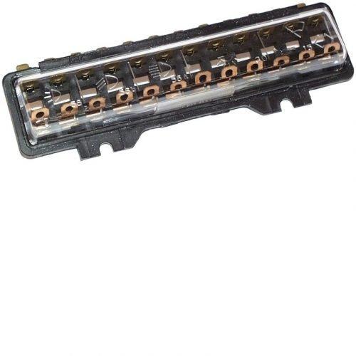 VW TYPE-1 FUSE BOX 12 POST / BLACK w/ CLEAR COVER 111-937-505G