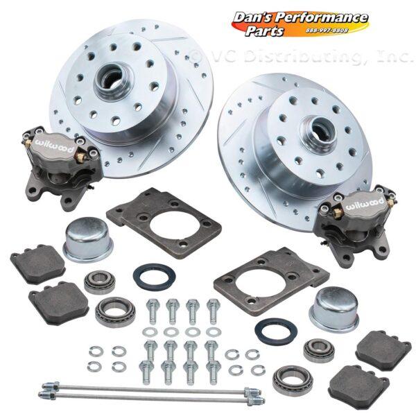 Part Number 01-22-6149-0: WILWOOD SUPER BEETLE DISC BRAKE CONVERSION KIT / 5 X 130 / 5 X 4.75in / SILVER