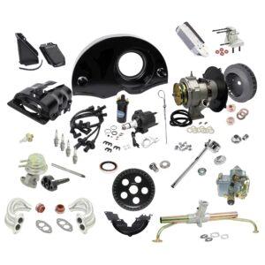 Part Number DPP-AK1776BLK: 1600-1776 LONG BLOCK ENGINE ACCESSORY KIT WITH HEI / BLK / WITH HEAT DUCTS