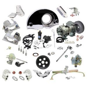 Part Number DPP-AK1776C: 1600-1776 LONG BLOCK ENGINE ACCESSORY KIT WITH HEI / CHROME / WITH HEAT DUCTS