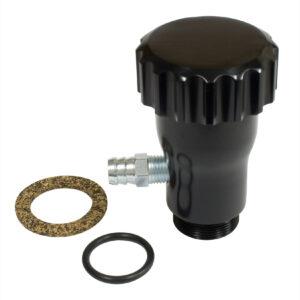Part Number 01-18-1097-0: OIL FILLER WITH CAP / BLACK ANODIZED