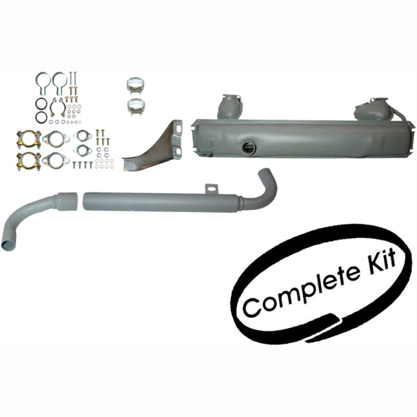 Part Number 01-JP-8174-0: VW EXHAUST SYSTEM COMPLETE / TRANSPORTER TYPE-1 AND TYPE-2 / 1963-71 / AFTERMARKET STYLE