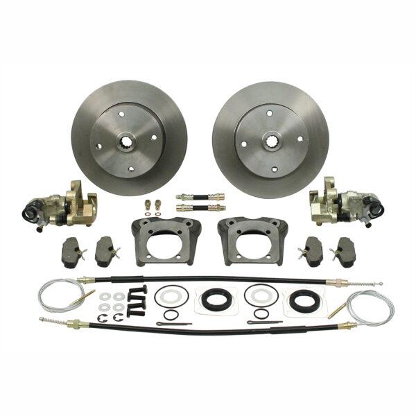 Part Number PK1966-4: VW CHASSIS REBUILD KIT IN A BOX KIT / for 1965-1967 STANDARD BALL-JOINT/ SWING AXLE CHASSIS / KIT COMES WITH 4 X 130mm BRAKES