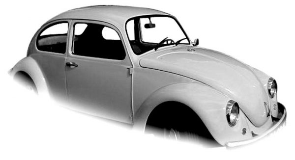 EMPI  3574 : CAL LOOK FRONT RUBBER/TYPE 1 65-77/SUPER BEETLE-72