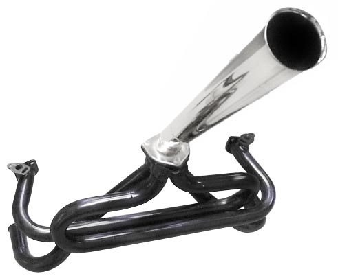 EMPI  3741 : BAJA EXHAUST WITH HEATER WITH CHROME STINGER