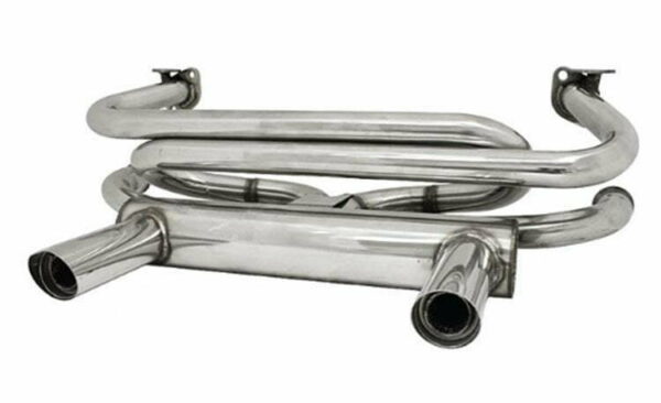 EMPI  3761 : STAINLESS STEEL 2-TIP EXHAUST / TYPE-1 & GHIA 1300-1600CC 1966-73