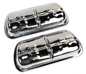 EMPI 8905 :  CHROME VALVE COVERS WITH BALES PAIR