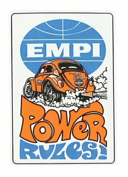 EMPI 9816 : DECAL POWER RULES EACH