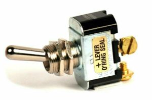 K-FOUR SWITCHES Part Number:  12-104ST :  LEVER SWITCH / NON LIGHTED / SINGLE POLE/12V MOM-OFF-MOM/20AMP /SCREW TERM