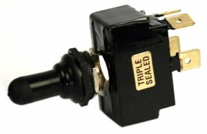 K-FOUR SWITCHES Part Number:  13-211 :  SEALED SWITCH/ DOUBLE POLE-12V- MON-OFF-MON / 20AMP