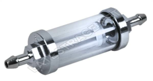 LATEST RAGE 133001-38: SEE-THRU GLASS FUEL FILTER / 3/8in HOSE