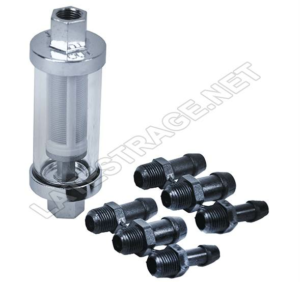 LATEST RAGE 133001: SEE-THRU GLASS FUEL FILTER / THREADED ENDS