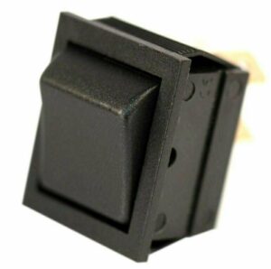 K-FOUR SWITCHES Part Number:  14-220 :  ROCKER SWITCH/ DOUBLE POLE-12V-ON-OFF-ON-20AMP / BLACK MATTE