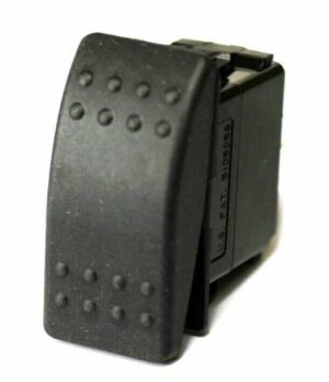 K-FOUR SWITCHES Part Number:  14-500 :  OFF-ON  CONTURA II ROCKER SWITCH/ SOFT BLACK ACTUATOR
