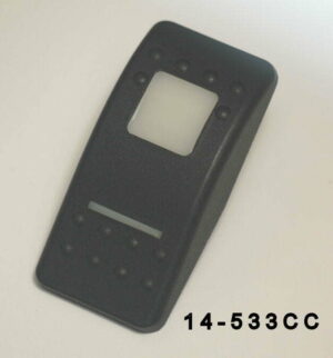 K-FOUR SWITCHES Part Number:  14-533CC :  SOFT BLACK ACTUATOR/ ONE SQUARE LENS/ONE BAR LENS
