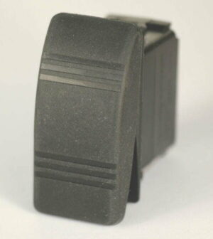 K-FOUR SWITCHES Part Number:  14-535 :  OFF-ON  CONTURA III ROCKER SWITCH/ SOFT BLACK ACTUATOR
