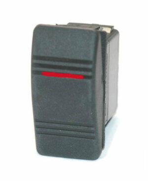 K-FOUR SWITCHES Part Number:  14-550 :  OFF-ON  CONTURA III ROCKER SWITCH/ ONE RED LENS