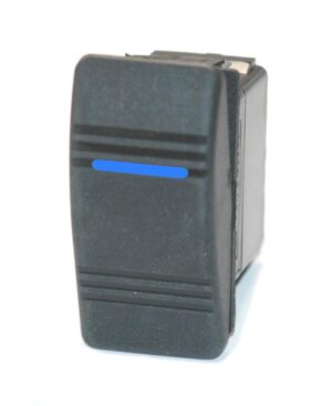 K-FOUR SWITCHES Part Number:  14-553 :  OFF-ON  CONTURA III ROCKER SWITCH/ ONE BLUE LENS