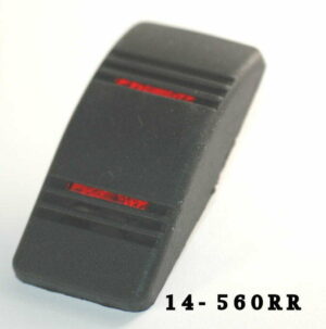 K-FOUR SWITCHES Part Number:  14-560RR :  SOFT BLACK ACTUATOR/ TWO RED LENS/ CONTURA III