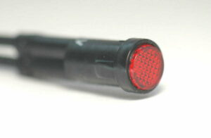 K-FOUR SWITCHES Part Number:  17-214 :  12V SNAP-IN INDICATOR LIGHT-5/16 in / BLACK BEZEL / RED