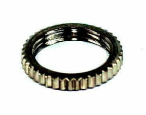 K-FOUR SWITCHES Part Number:  19-559 :  REPLACEMENT CHROME KNURLED NUTS FOR SWITCHES / 15-32 THREAD / QTY 4