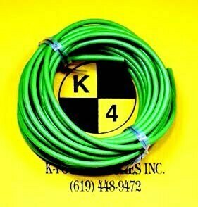 K-FOUR SWITCHES Part Number:  40-223 :  PRIMARY WIRE / 16 GAUGE / 20ft LONG / GREEN