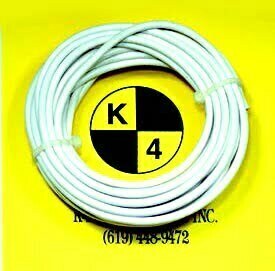 K-FOUR SWITCHES Part Number:  40-255-100 :  PRIMARY WIRE / 10 GAUGE / 100ft LONG / WHITE