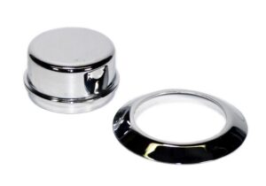 LATEST RAGE 621100: SPINDLE WHEEL CAP WITH CHROME TRIM RING / EACH
