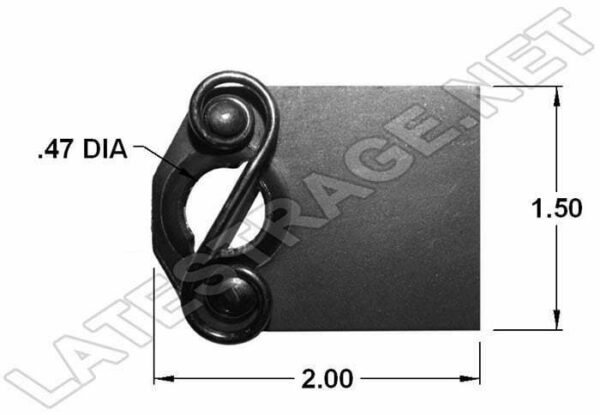 LATEST RAGE 823150: DZUS TAB WITH ATTACHED SPRINGS/ USE WITH 14-823150 BUTTON/ EACH