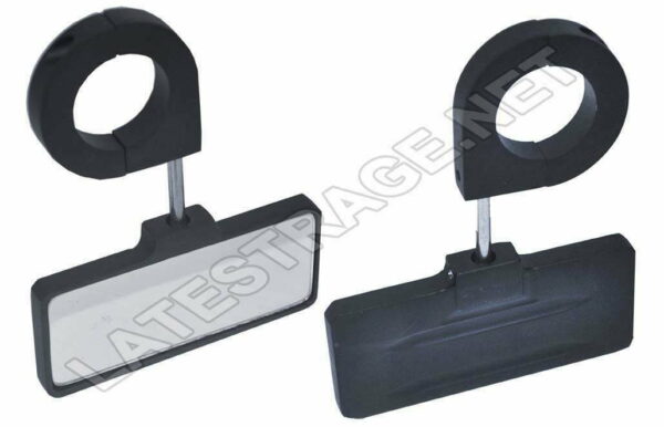 LATEST RAGE 857840B-15: CLAMP-ON SAND RAIL REAR VIEW MIRROR/ 1-1/2in/ BLACK