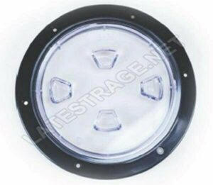 LATEST RAGE DECKPLATE6BC: DECK PLATE LID/ 6in ID/ BLACK/ CLEAR