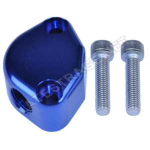 LATEST RAGE 127014BL: BILLET VW FUEL PUMP BLOCK OFF WITH 3/8in VENT / BLUE