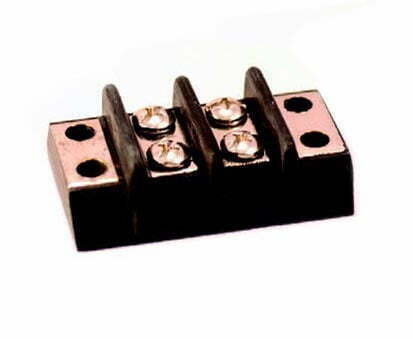 K-FOUR SWITCHES Part Number:  19-447-2 :  SCREW TERMINAL BLOCK / 2 POLE / num 8 SCREW - UP TO 20 AMP