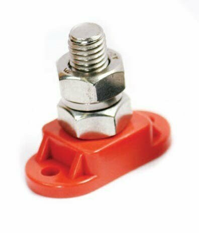 K-FOUR SWITCHES Part Number:  19-450 :  POWER STUD/ 3/8in STUD/ RED SINGLE STUD
