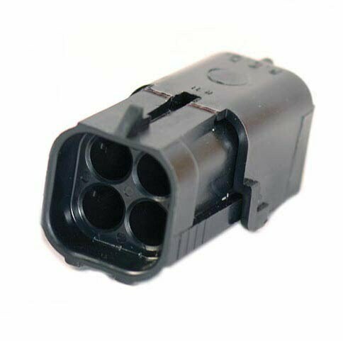 K-FOUR SWITCHES Part Number:  22-124-SQ-FH :  WEATHER PAK CONNECTOR/ 4 CIRCUIT / SQUARE FEMALE HOUSING